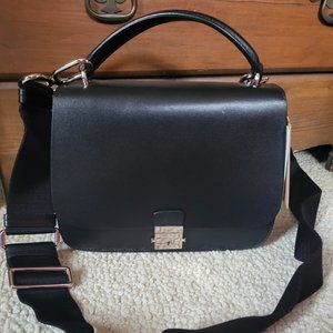 Michael Kors Collection Black Leather Crossbody Bag